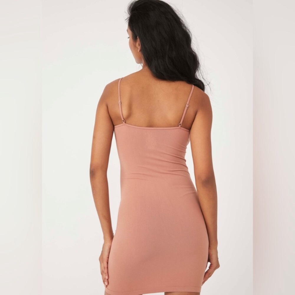 Free People Seamless Mini Slip Dress in Iced Chai Size XS/S - Picture 3 of 13